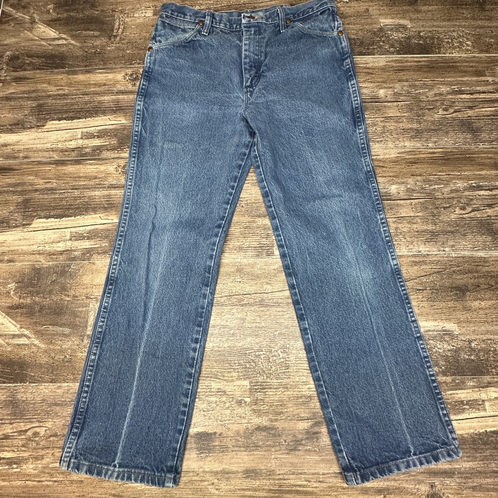 Wrangler Cowboy Cut Jeans 34x29 Men’s 936PWD Straight Leg 100% Cotton Blue Denim